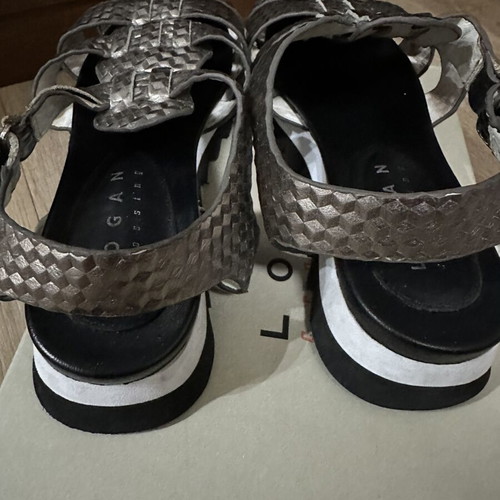 Logan leather shoes size 38, grey