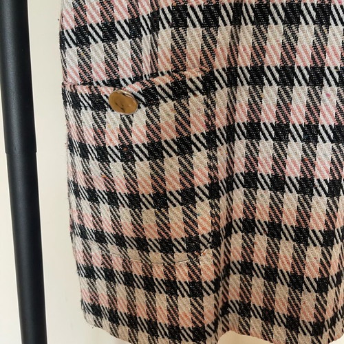 Zara trf checked salopette dress L like new, black and pink