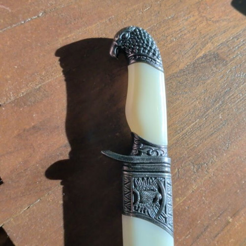 Decorative knife with artistic sheath, new
