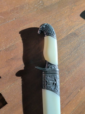 Decorative knife with artistic sheath, new