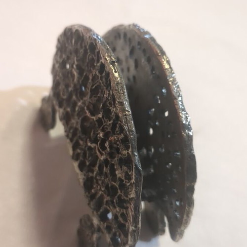 Vintage small metal napkin holder used