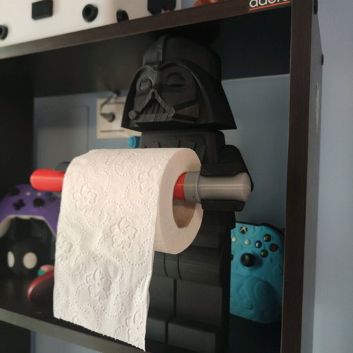 3d printed Starwars Lego miniature wall mounted paper holder Darth Vader like new