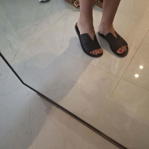 Tsakiris Mallas women's flat slippers black like new size 39