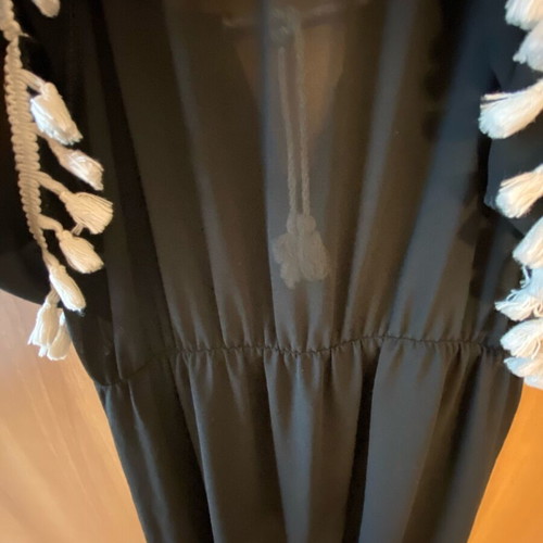 Long dress with spaghetti straps, new, black and beige