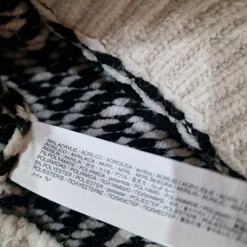 Mango high neck sweater like new, size S, black and white