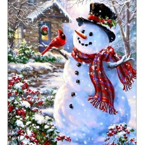 Snowman Diamond Painting Kit new, 30x40 cm
