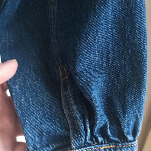 Lee denim jacket women's large with volume sleeves like new, blue