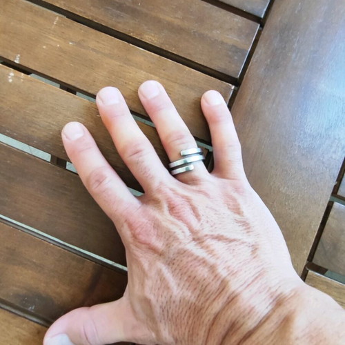 Stainless steel ring men's, like new, 19.8 mm