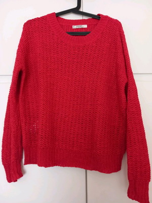 Mango knitted sweater red size M like new