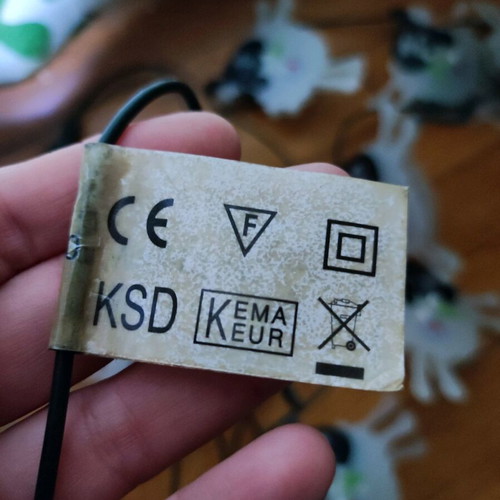 Decorative sheep string lights used, functional