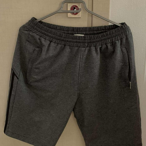 Men's sports shorts like new, grey with black stripes, size L