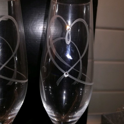 Roma wedding glasses new with Swarovski crystals