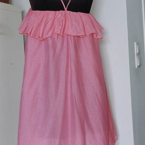 Pierre Cardin pink summer dress new, silk blend, size EU44