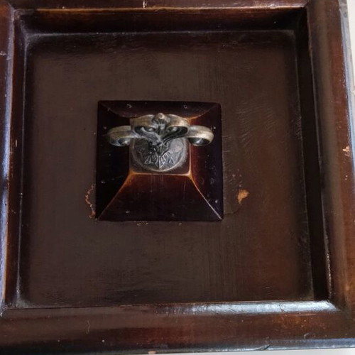 Antique 19th Century Wooden Cutlery or Candle Box with Fleur-de-lis, used