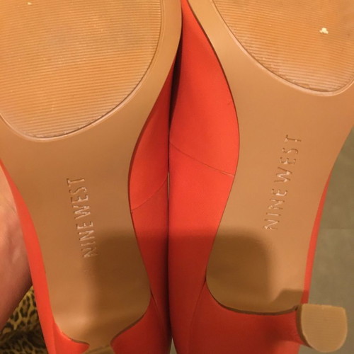 Peep Toe Ninewest new coral leather size 38