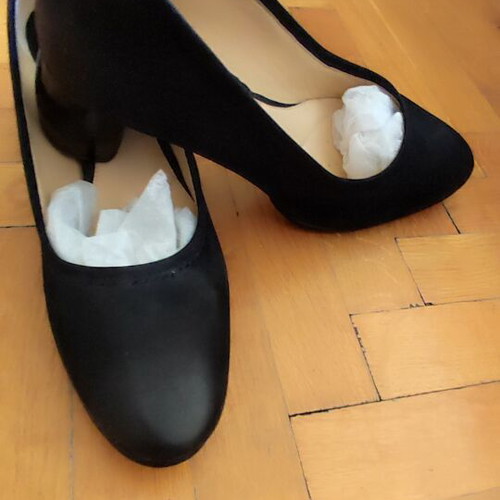 Clarks Black Leather Heels Size 38 New