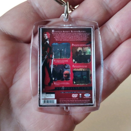 Bloodrayne PS2 keychain, transparent acrylic