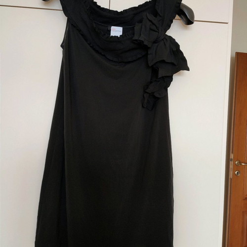 Red Valentino black off shoulder dress with bow used, size L