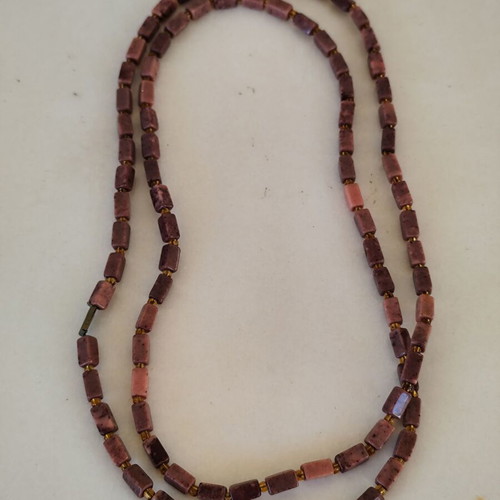 Fo Bijou Necklace Length 110cm Like New, Pink