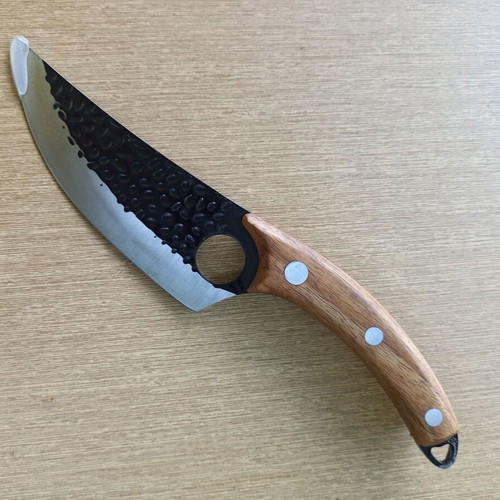Kitchen Knife with Asian Design New, wooden handle