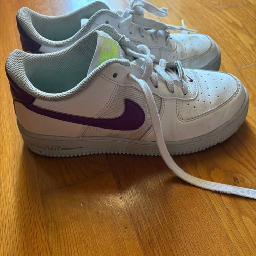 Nike Air Force 1 sneakers used, size 38, white, narrow fit