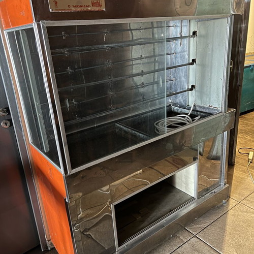 Rotisserie electric with 3 spits, used, Leonidas model 1.20m