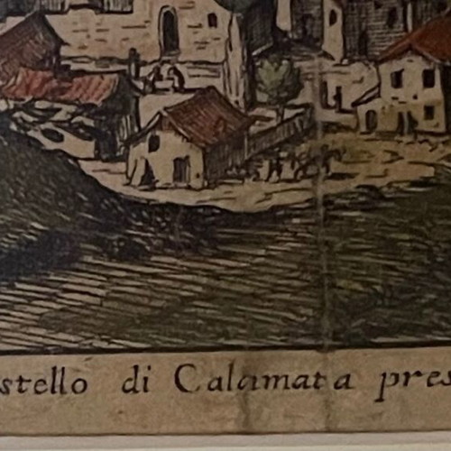 Engraving of Kalamata 1685 used, Venetian Morosini conquest