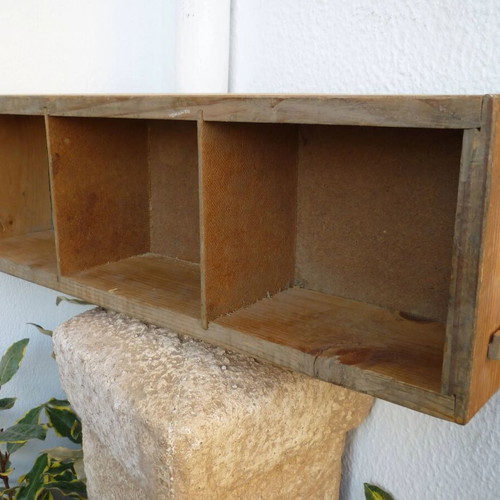 Wooden vintage file drawer used from the 1960s