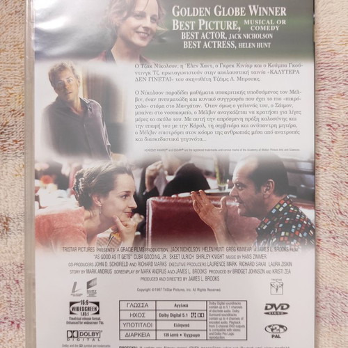 As Good As It Gets DVD like new, social comedy with subtitles
