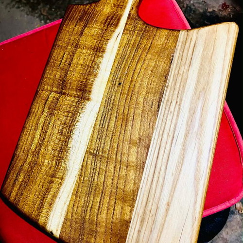 Cutting board new, solid handmade intact wood