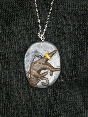Corpse Bride necklace new, handmade polymer clay
