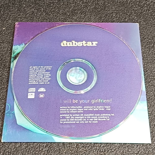 Dubstar I Will Be Your Girlfriend CD Single used, electronic