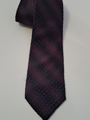 Hubert silk tie like new, burgundy and brown