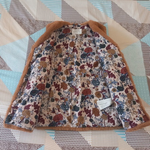 Zara Kids sleeveless faux fur vest size 152, like new, camel