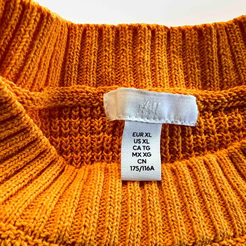 Knitted dress orange H&M like new, XL