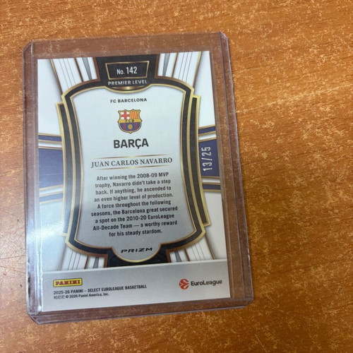 Juan Carlos Navarro 2025-26 Panini Select EuroLeague #142 Tie-Dye card new