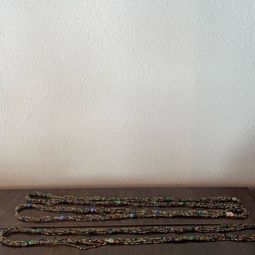 Vintage decorative necklaces with beads used, set of 3 pieces
