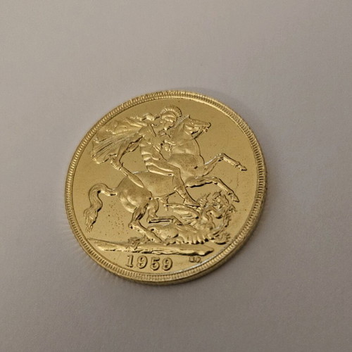 Gold-plated England Elizabeth Coin 1957-1959 new