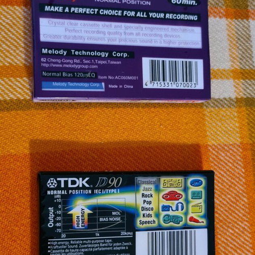 Cassette tapes new, pack of 2 sealed