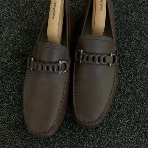 Ferragamo Loafers Men’s size 44 used, brown