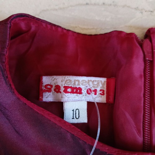 Taffeta dress size 10 years burgundy new with tags