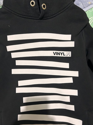 Vinyl μαύρο χειμωνιάτικο hoodie μέγεθος S σαν καινούργιο