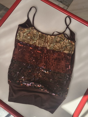 Vintage brown camisole top new, y2k style