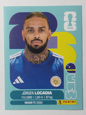 FIFA World Cup 2026 sticker CUW17 Jurgen Locadia Curacao new