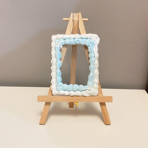 Blue Decoden Toploader new, decorated with cream glue