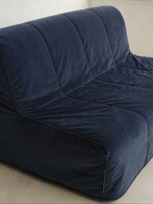 Folding sofa bed with cover used, dark gray and black