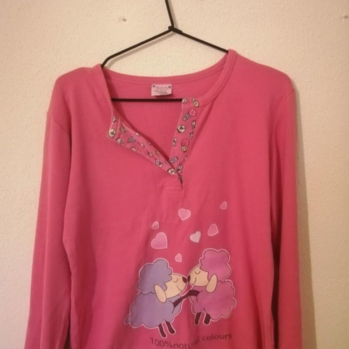 Pajama shirt used, size M, pink