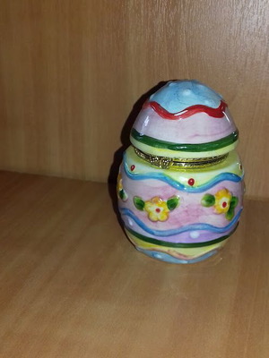 Κεραμική κοσμηματοθήκη αυγό καινούργια