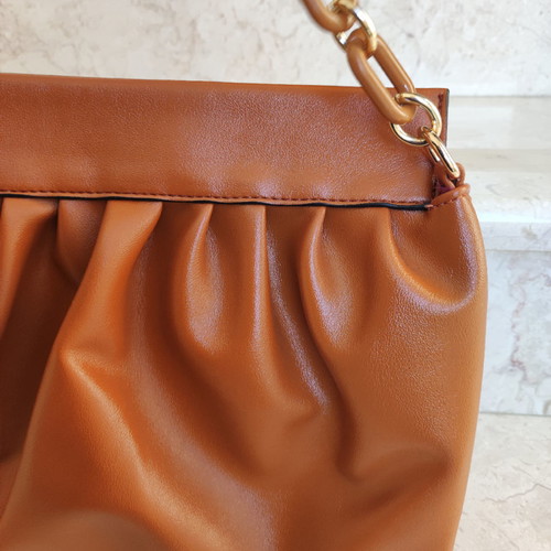 Tan handbag/shoulder bag faux leather new, vintage style