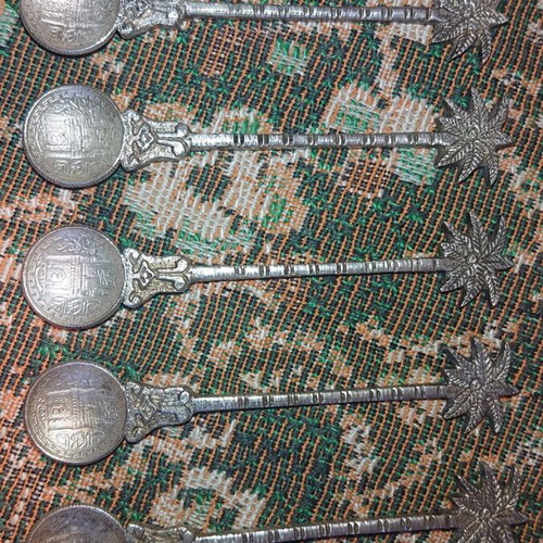 Old spoons with Arabic motifs like new